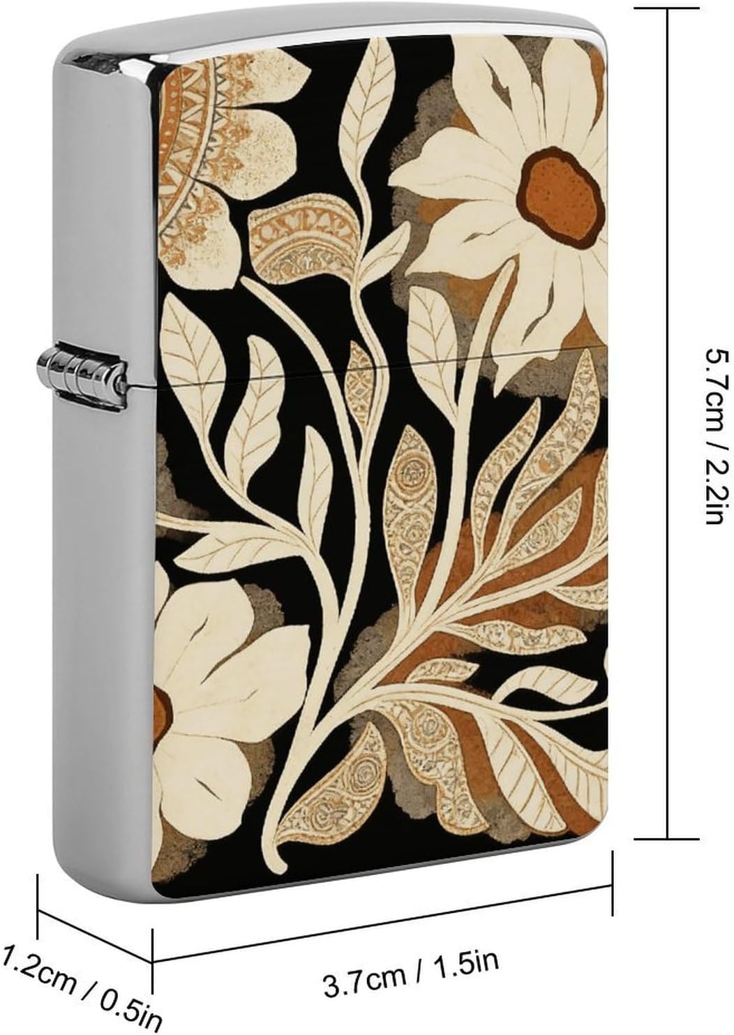 Vintage Flower Lighter Case Cover Metal Lighter Case image 2