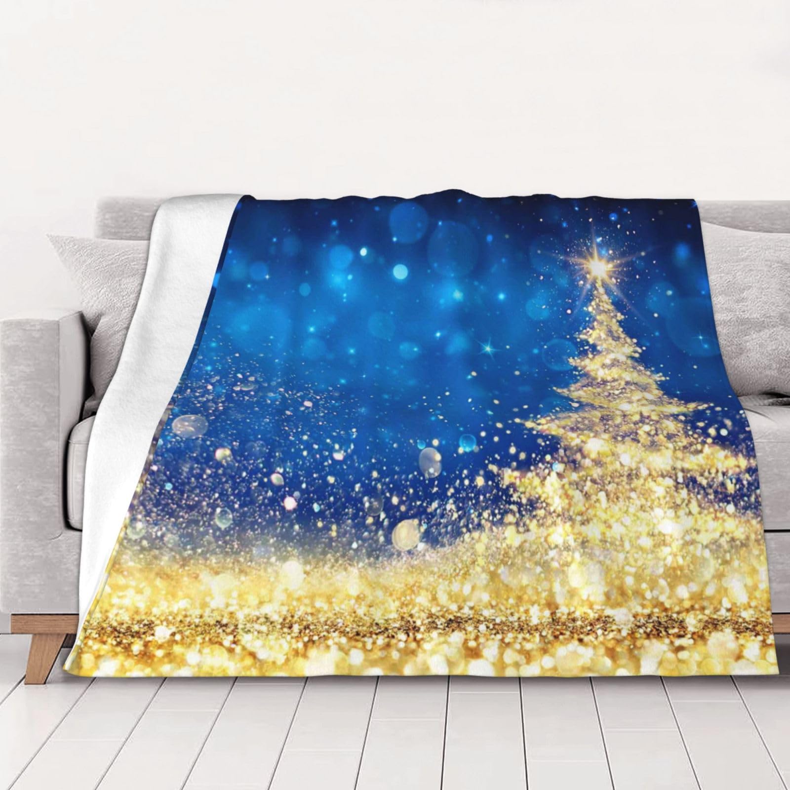 Couverture flanelle chaude anti-froid plaid sapin Noël canapé lit