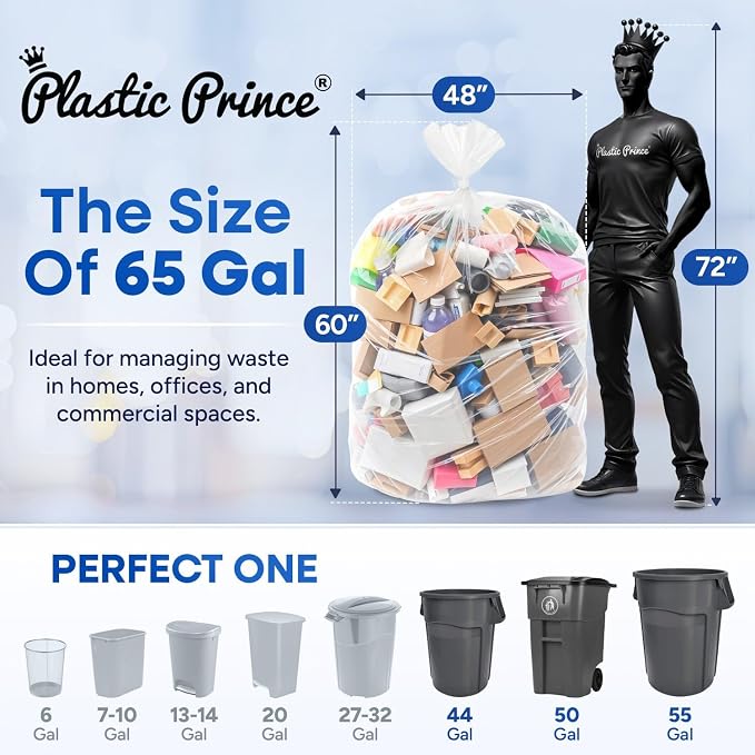 Bolsas de Escombros PLASTIC PRINCE 65 Galones 100 pzas miniatura 5