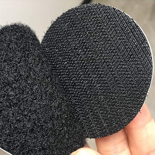 Miniatura 3 de Tiras de gancho y bucle de 2.8 x 2.8 pulgadas con tiras adhesivas de sujeción resistentes, 12 juegos de cinta adhesiva para montaje trasero (negro,