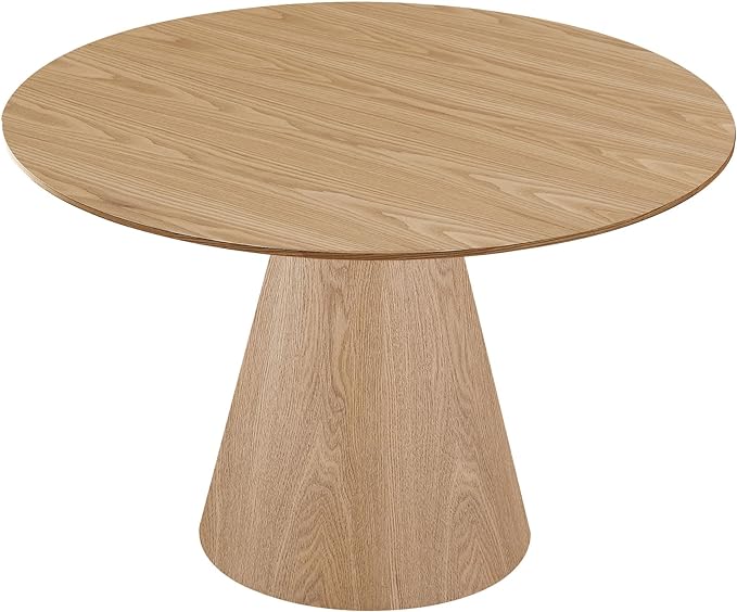 45.27'' Round Wooden Dining Table - Oak Top | ASH