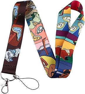 The Persistence of Memory Salvador Dali Melting Clocks Soft Watches Surrealism Surrealist Symbolism Oil Painting Fine Art 17.7" Neck Lanyard Keychain Holder ID Badge Mobile Phone Pin Strap