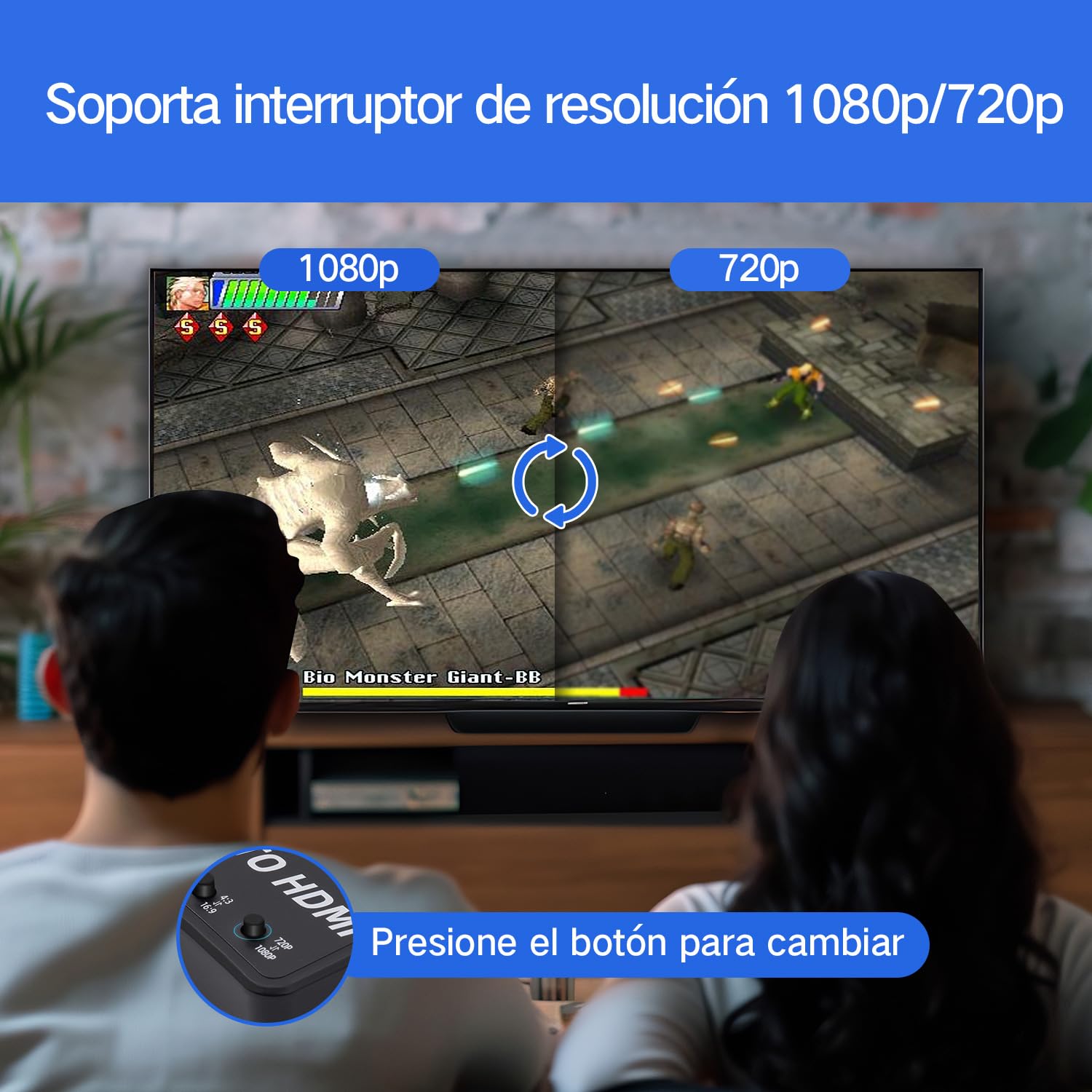 Mcbazel Convertidor Sega Dreamcast a HDMI HDTV, Accesorios de Videojuegos, Adaptador y Cable HDMI para Consola Sega Dreamcast