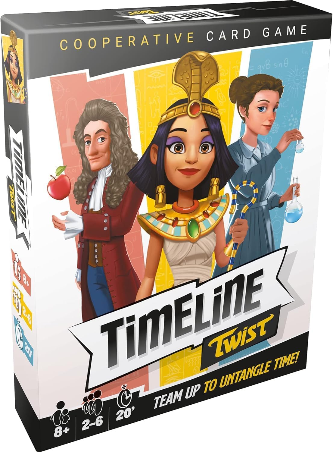 Asmodee Timeline Twist Card Game - Test Your Chronological Knowledge, Cooperative Trivia Game, Fun Family Game for Kids and Adults, Ages 8+, 2-6 Players, 20 Minute Playtime