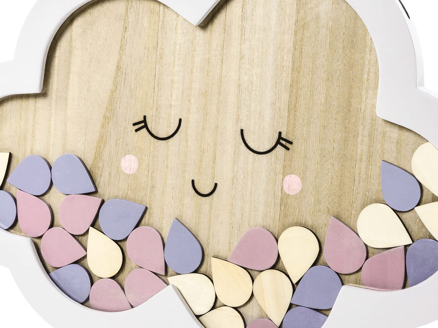 solefavours Luftballoonwelt - Marco de fotos con 30 gotas de madera, 30 x 38,5 cm aprox