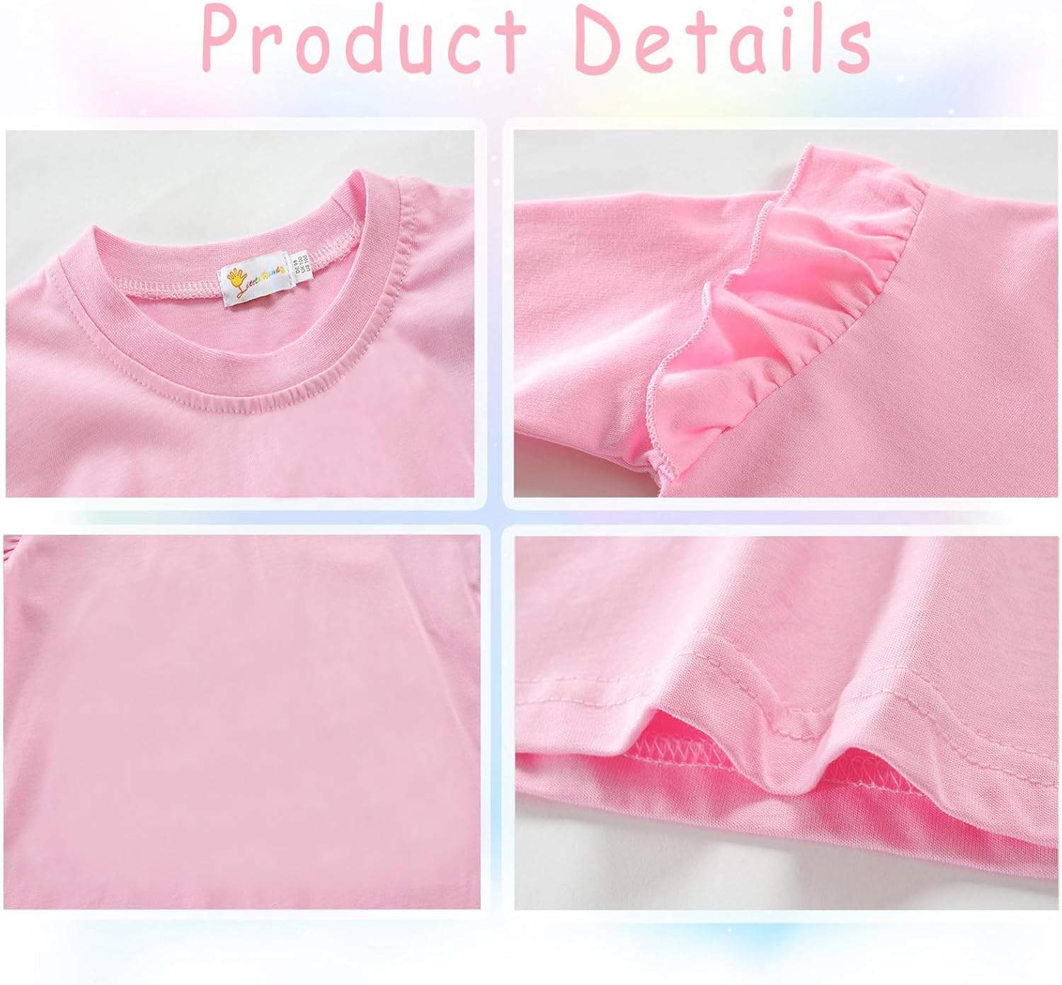 Toddler Girls Valentine Shirt Kids Tee Shirt Love Heart Shirt for Girl XOXO Holiday Ruffle Long Sleeve T-Shirt 2-7T - Image 6