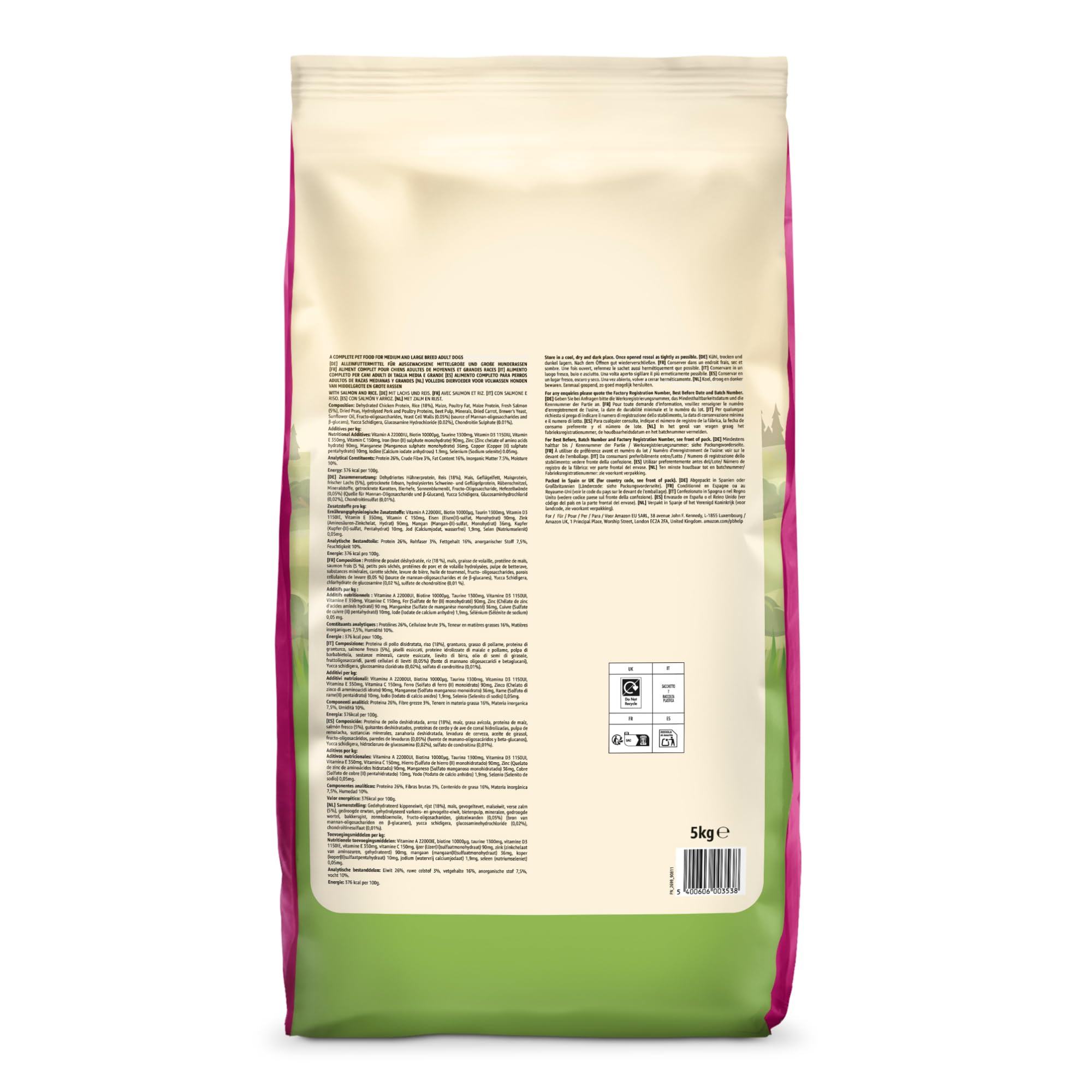 by Amazon Complete Croquettes complètes pour chiens adultes, riche en poulet et riz, 1 x 5 kg (Anciennement une marque Lifelong, même produit)