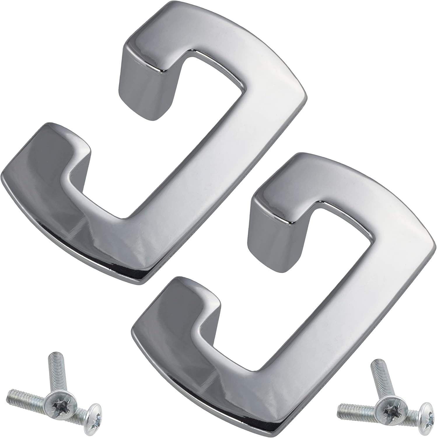 AERZETIX - C41760 – Set of 2 furniture handles wheelbase 32 mm – door cabinet cabinet drawer interior decoration kitchen living room mounting – in metal – chrome finish