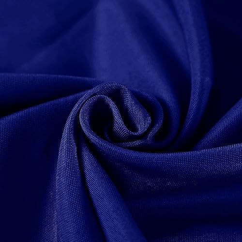 Miniatura 3 de Paquete de 6 manteles redondos de 120 pulgadas, color azul real, resistentes a las manchas y a las arrugas, lavables, de tela de poliéster para