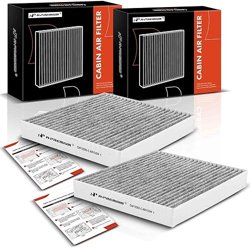 A-Premium Filtro de aire de cabina de 2 piezas con carbón activado, compatible con Toyota Camry, RAV4, Highlander, Corolla, 4Runner, Tundra, Prius, disponible en Yaxa Guatemala