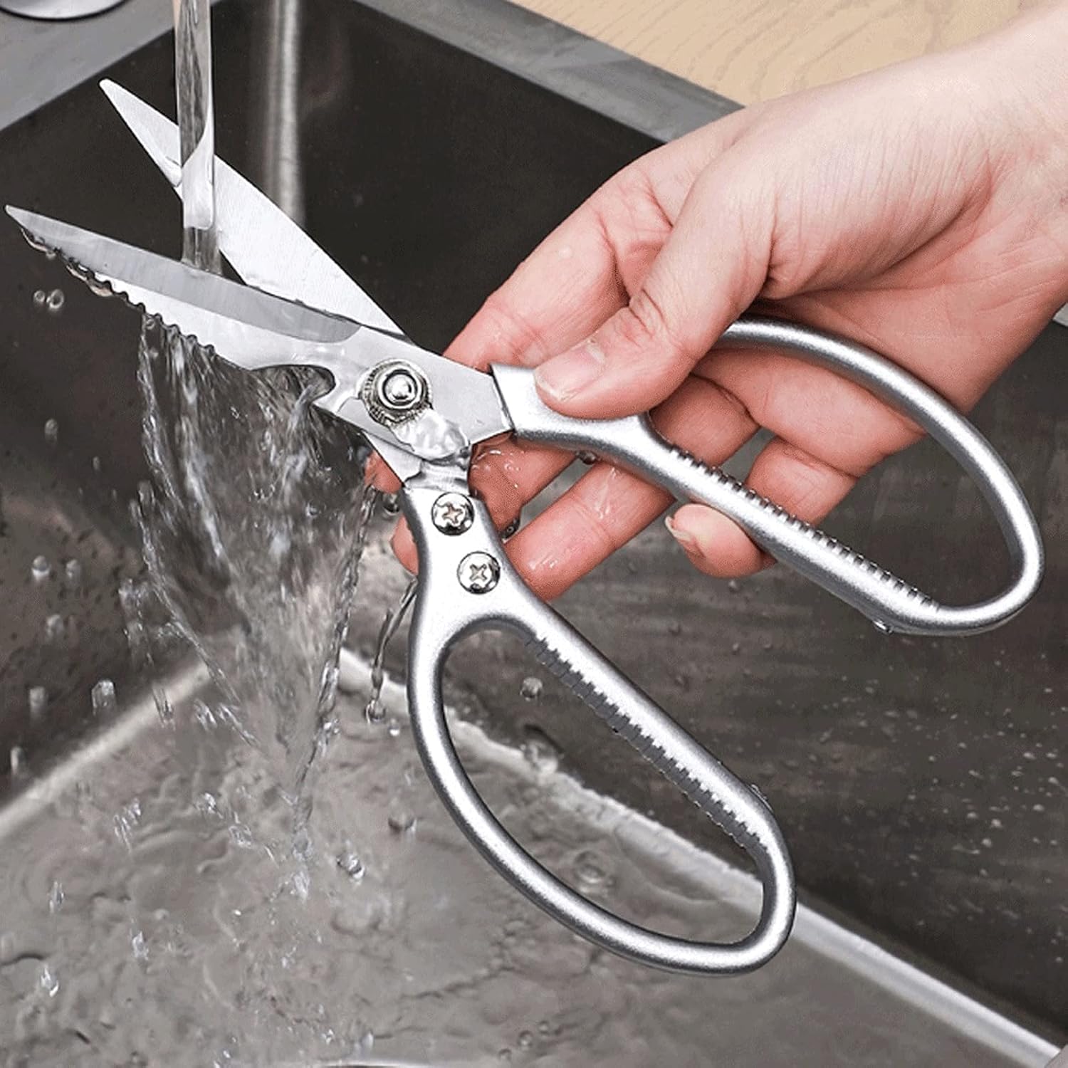 Professional Kitchen Scissors Heavy Duty Shears Ultra Sharp Stainless Steel MultiFunction Kitchen Scissors(Gold)