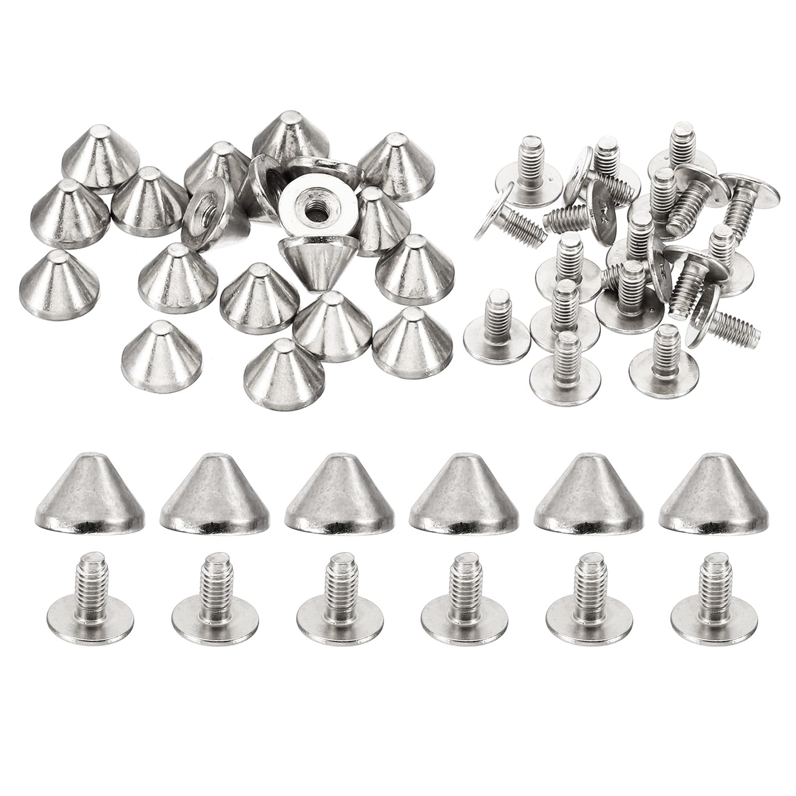PATIKIL Nieten Für Leder & Kleidung – 24 Sets, Kupfer, 10x3.3x12 Mm, Für DIY-Projekte