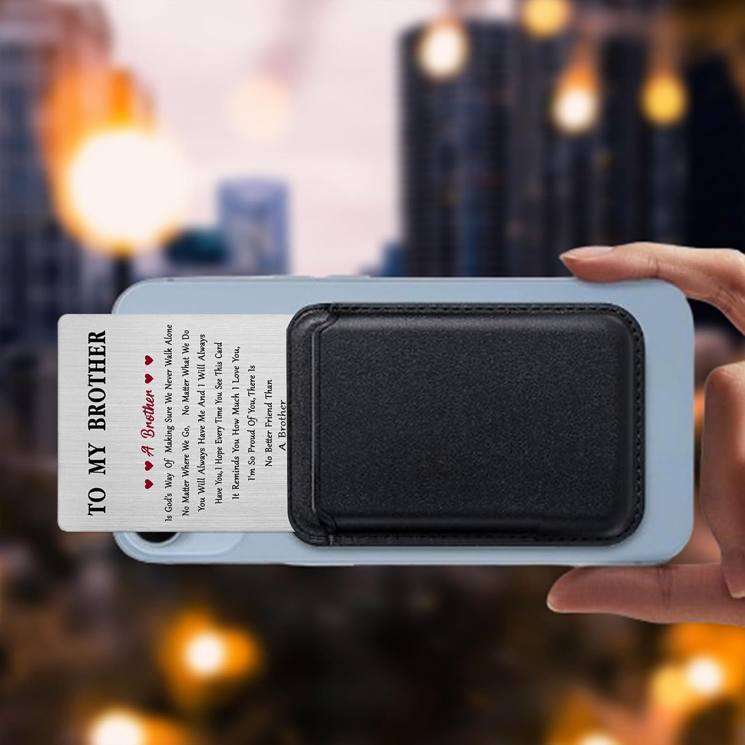 Viayen Valentines Day for Brother, Men Gifts for Brother Birthday Wedding Easter Graduation Christmas Card from Sister - Image 5