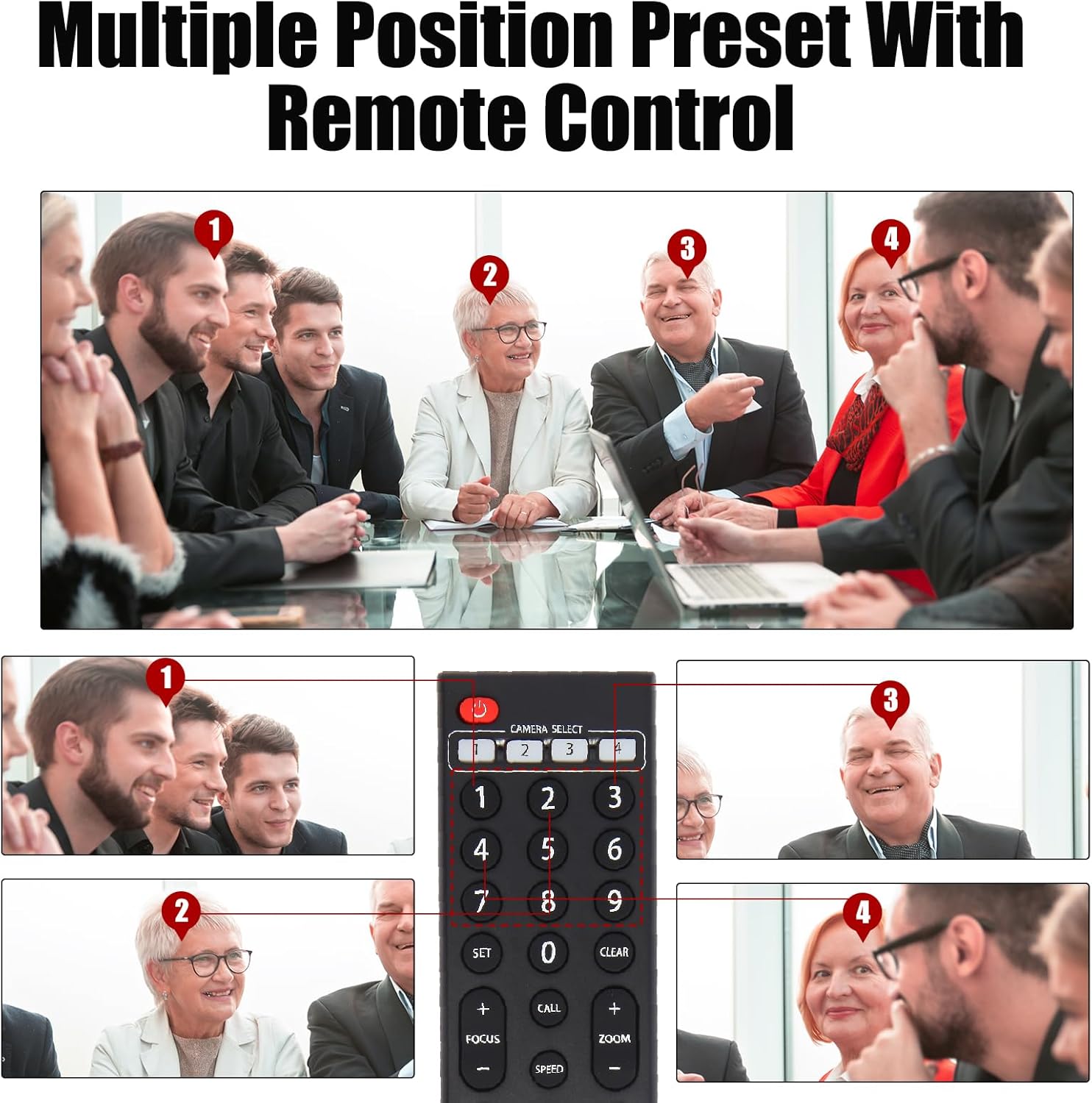 4K HDMI PTZ Camera,Optical 20X Zoom Conference Room Camera,Auto Focus and auto Tracking,with IP/USB3.0/HDMI/RS232/RS485 for Live Streaming Video Conference and Church Education