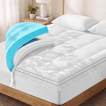 DOPEDIO Mattress Topper Double, 5cm Memory Foam, 2cm Quilted Pillow Top