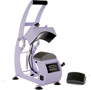 Outbit Prensa de gorras, prensa de calor, 9,5 x 15 cm, prensa de transferencia manual, prensa de calor, 360 ° de rotación, tapas de prensa de calor, máquina con LED digital de temperatura y regulador