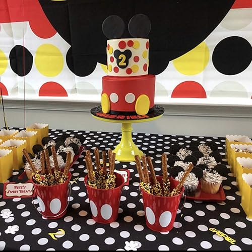 Miniatura 3 de Decoración para cupcakes de cumpleaños de Mickey de 4 onzas, decoración de cupcakes de ratón para vacaciones, fiestas, suministros de fiesta de