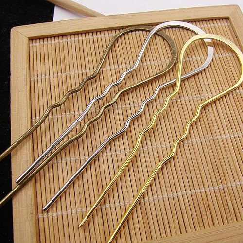 Miniatura 10 de 10 horquillas en forma de U con agarre de metal, pinzas para el cabello, pinzas para el cabello hacia arriba para mujeres y niñas (bronce antiguo)