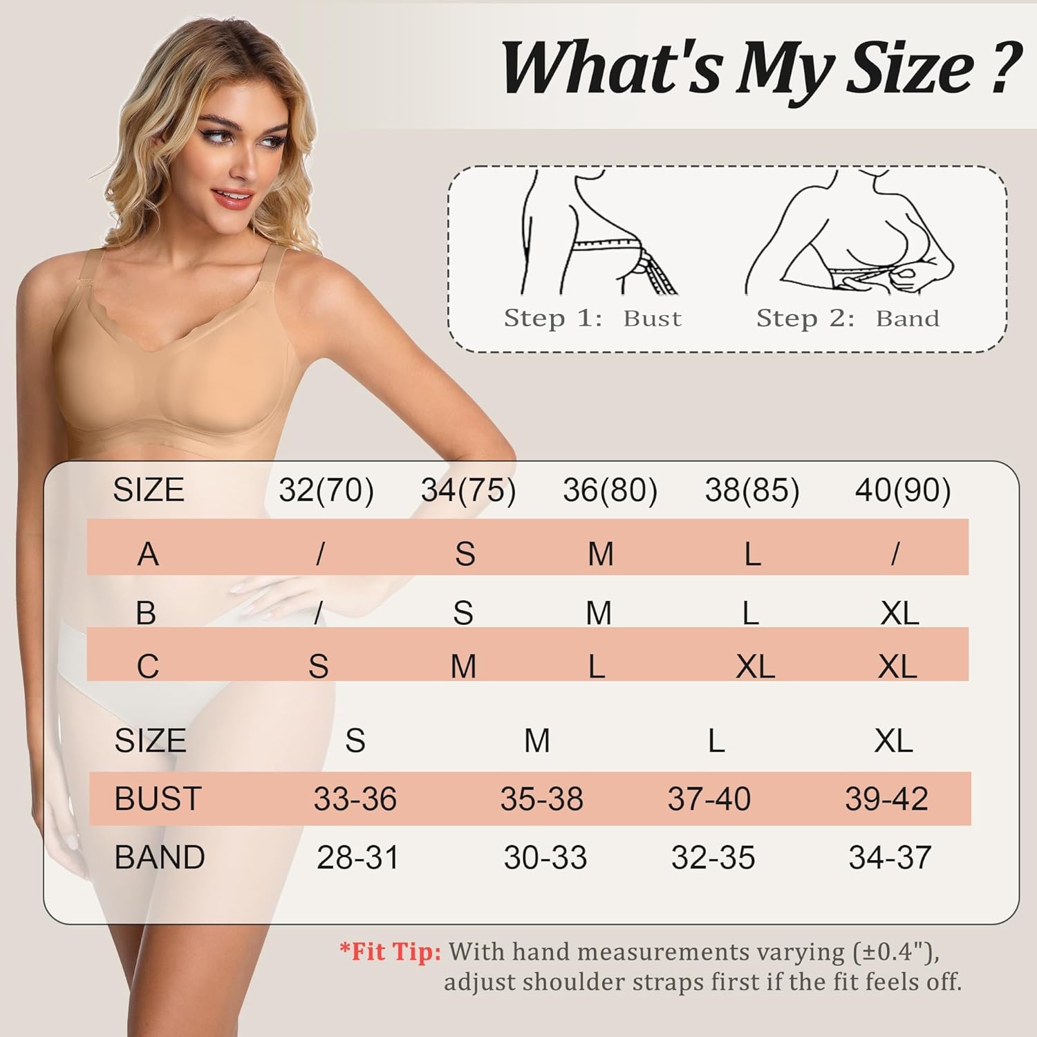 Wireless Bras for Women with Support, No Wire Push Up Bra, No Underwire Soft Padded Comfort Bralettes T-Shirt Everyday Bras - Image 7