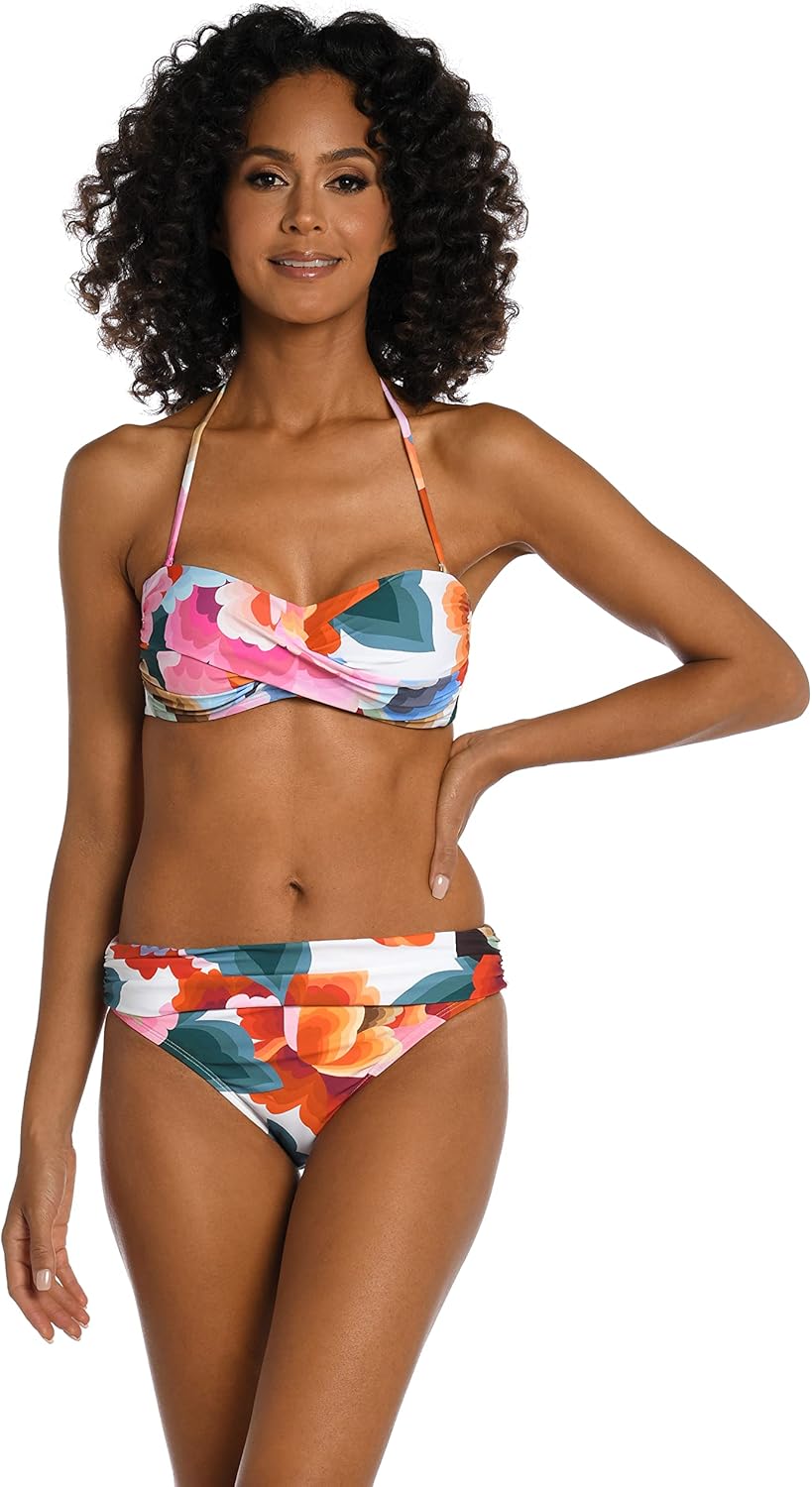 La Blanca Women's Bandeau Hipster Bikini Swimsuit Top