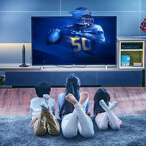 Miniatura 7 de Antena de TV digital HD amplificada, 300 millas de largo alcance Recepción Antena HDTV para interiores con amplificador, compatible con canales de