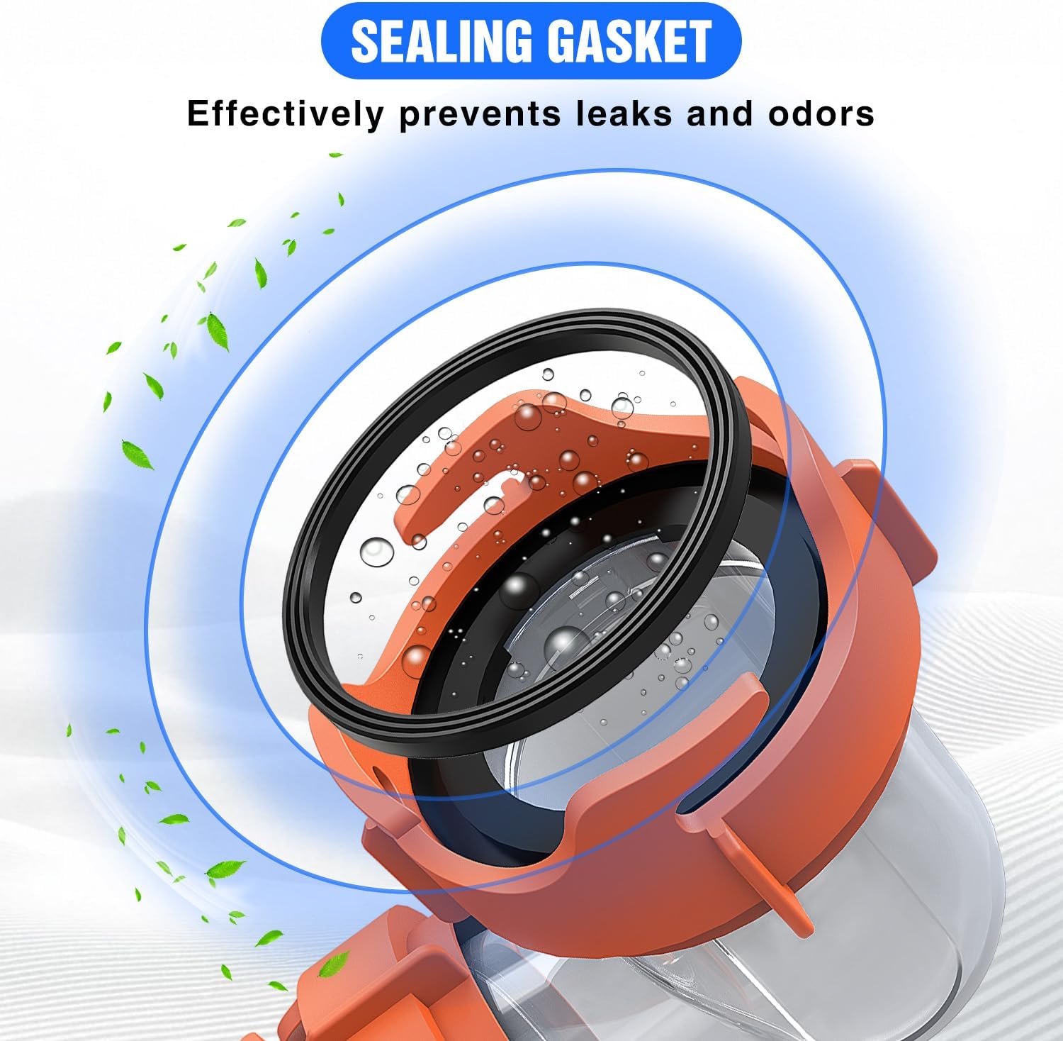 Nilight 90 Degree RV Tote Tank Adapter, Clear RV Sewer Hose Elbow Fitting with 4 Swivel Bayonet Prongs Leak-Proof Double Odor-Tight Sealing Ring for RV Camping Portable Waste Tank Sewer Hoses, Orange