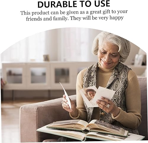 Vista 5 de IWOWHERO Photo Album Black Page Scrapbook Wedding Album Bowtie Ribbon Scrapbook Vintage Scrapbook Leather Ribbon Photo Scrapbooks Rustic Ribbon