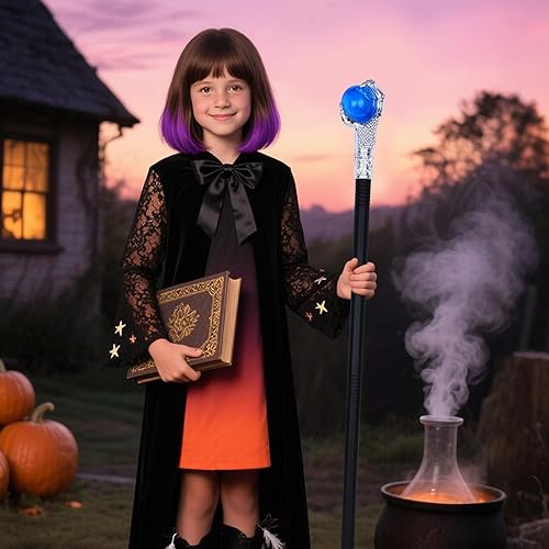 Miniatura 6 de Disfraces de Halloween, bastones para caminar, garra de dragón de fuego azul, varitas de orbe para caminar, bastón para fotos, accesorios decorativos