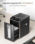 Locksworth-200-sheet Déchiqueteuse de papier micro-cut, P-5 Shredders de haute sécurité pour le bureau d'intérieur lourd service, document Shredter, bureau domiciliaire Shredster, 8.5 Capacité Gallon
