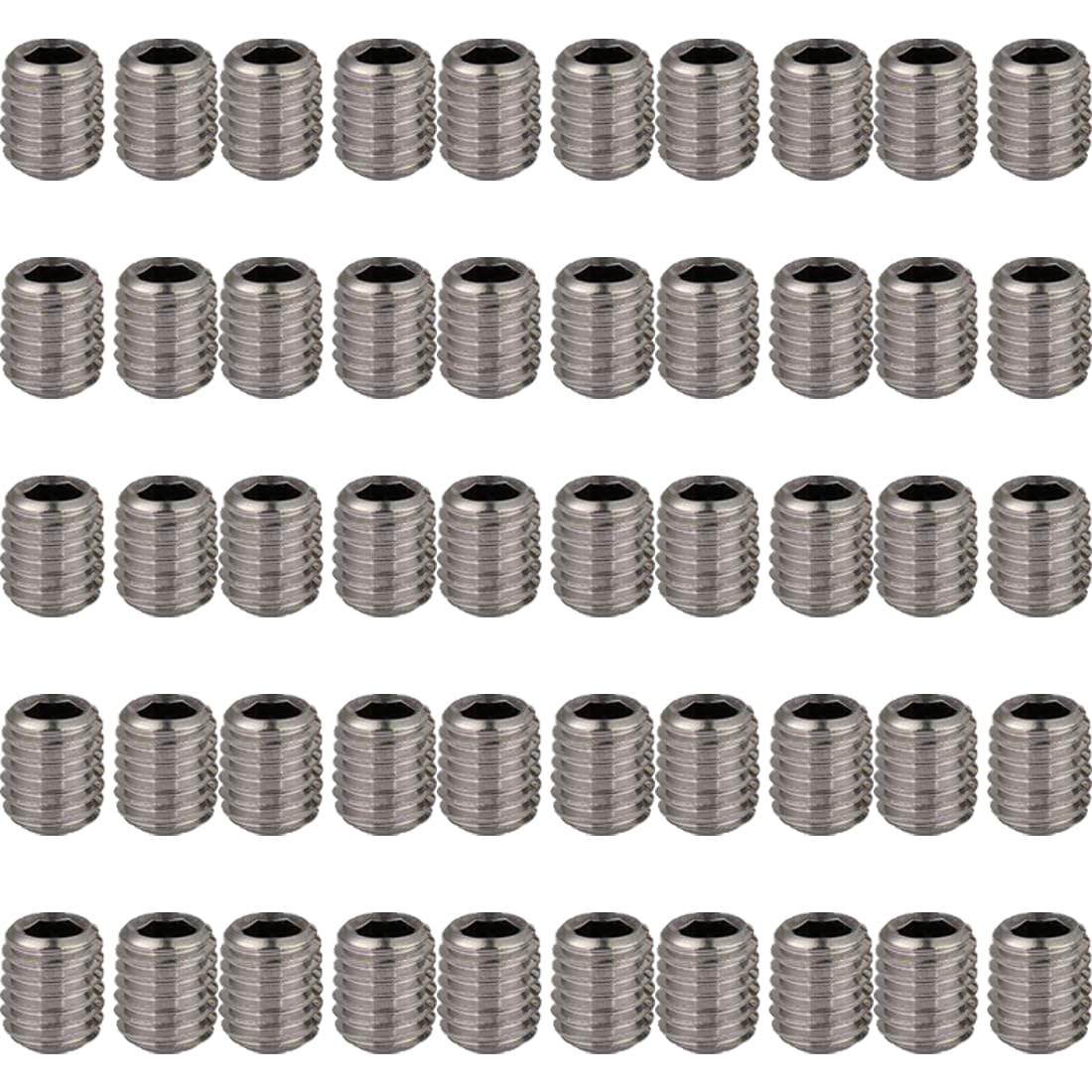 316 Stainless Steel Internal Hex Socket Cup Point Grub Screw (50, M5X5)