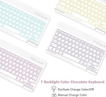 TaIYanG Backlit Keyboard Case for Samsung Galaxy Tab A9 Plus 11 Inch 2023 Model (SM-X210/X216/X218), Slim Lightweight Stand Cover with Magnetically Detachable Wireless Bluetooth Keyboard,Blue