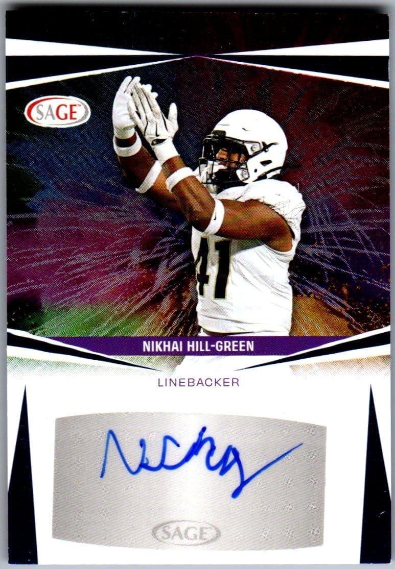 Nikhai Hill-Green Autographed Authentic Signature Collectible Football Card - 2024 Sage Football Card #A-NHG (Colorado)