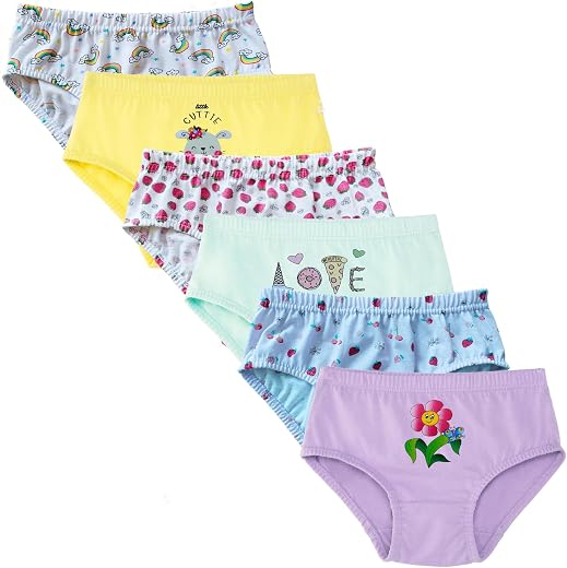 UCARE Girls Multicolor Kids Printed Girls Panties(Pack of 6)