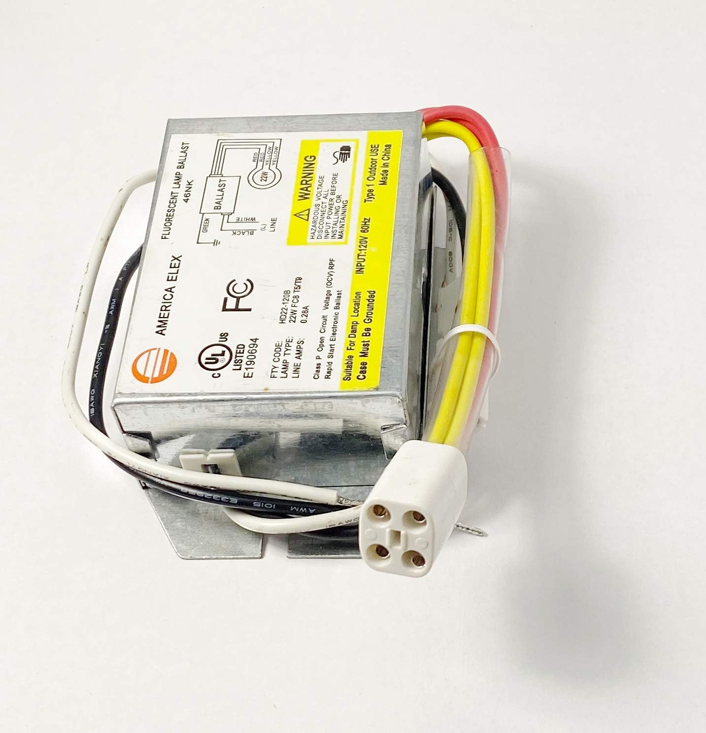 22W Circline Fluorescent Electronic Ballast Galvanized HD22120B Home