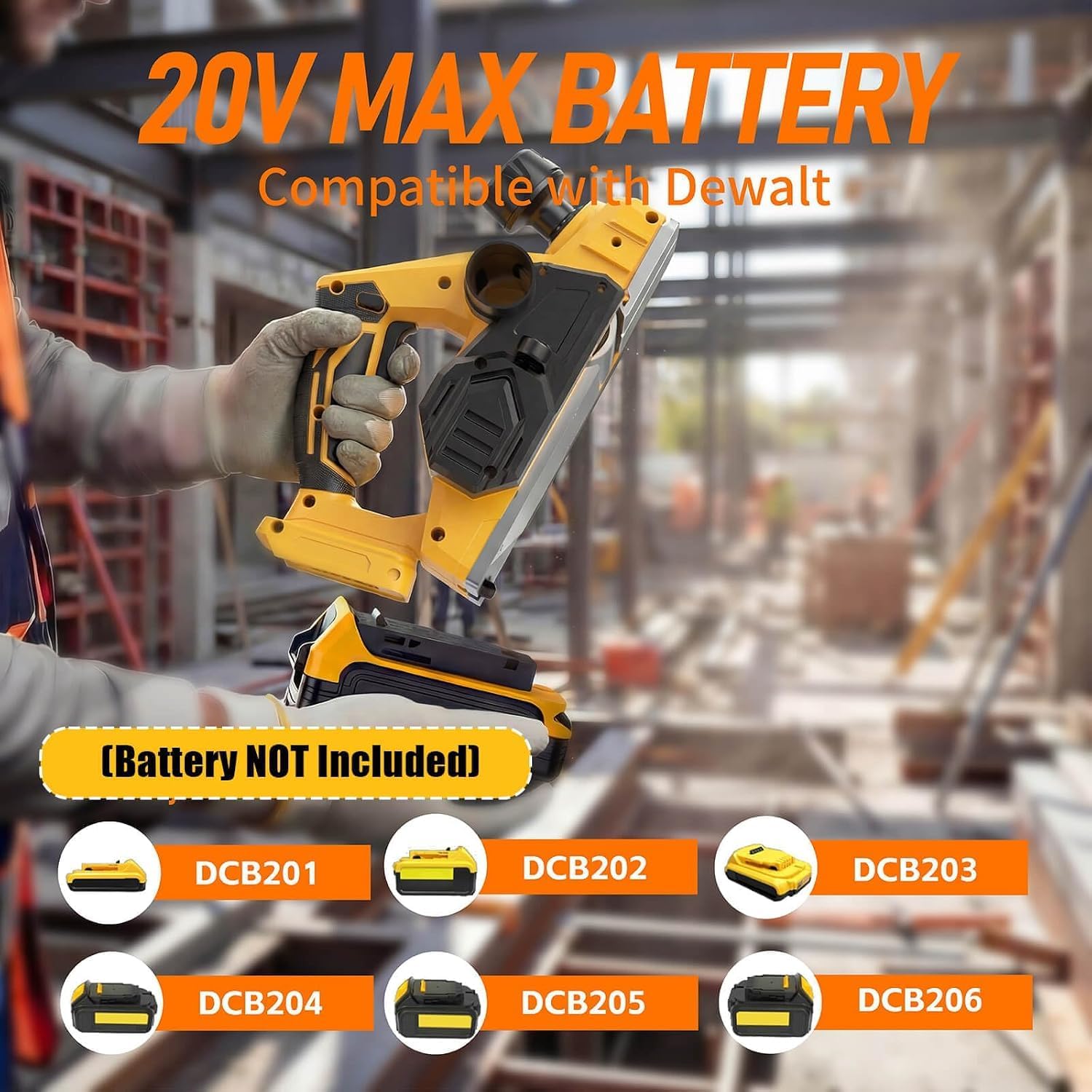 Brushless Cordless Wood Planer Compatible With Dewalt 20V Battery
