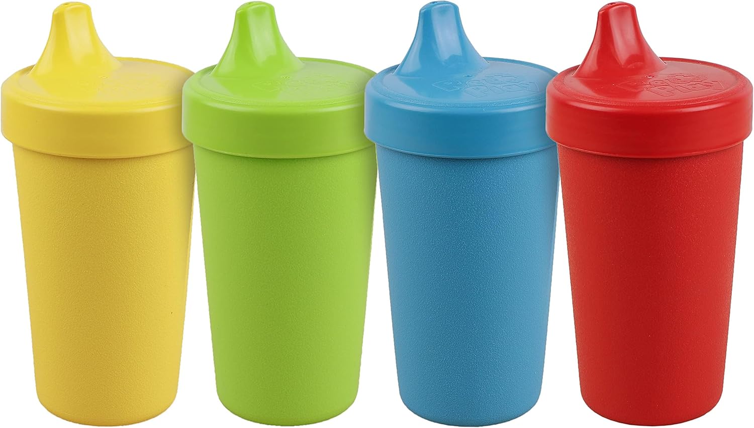 Re-Play Spill-Proof Sippy Cups for Toddlers - Kids Reusable 10 Oz Set of 4, Dishwasher & Microwave Safe, Made in USA, Preschool
