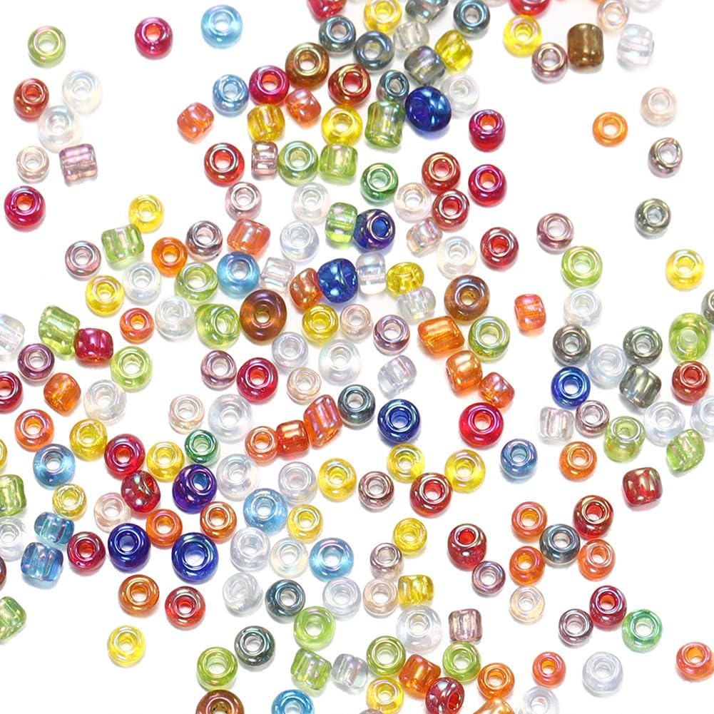 100g 2mm Transparent Glass Seed Beads Tiny Friendship Bracelet Beads Small Round Pony Beads Loose Spacer Beads Multicolor Beading Beads Crystal Waist Beads for Jewelry Making - Image 4