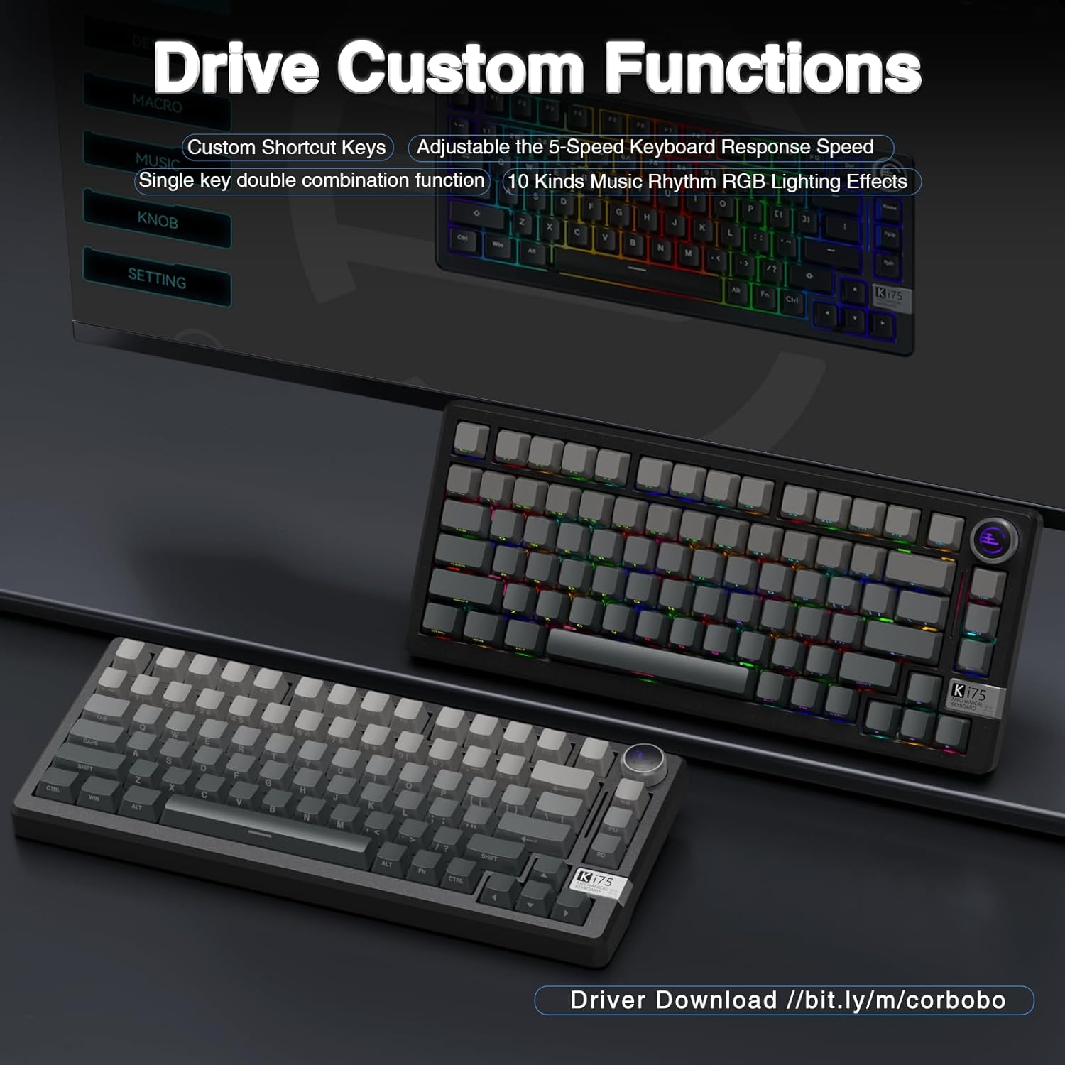 CORBOBO KI75 Custom Functions and Driver