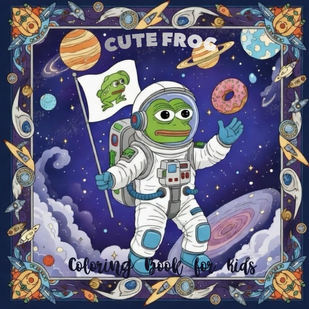 Cute Frog Coloring Book for Kids