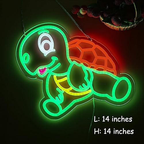 Miniatura 6 de Letrero de neón con diseño de tortuga marina para negocios, cerveza, bar, club, dormitorio, ventana, hotel, pub, cafetería, boda, cumpleaños,