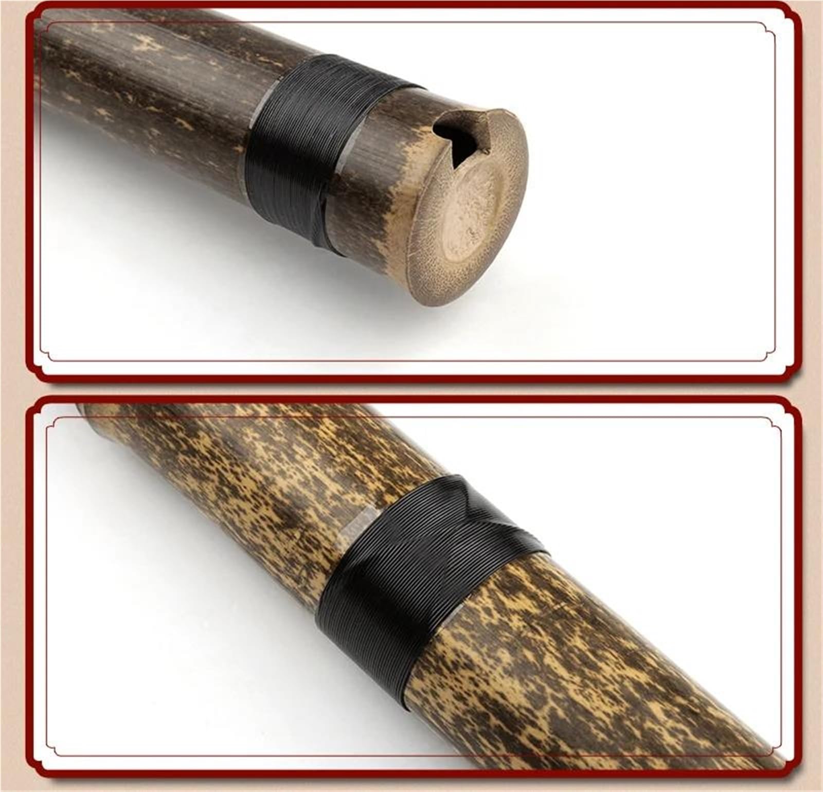 Flet bambusowy chiński G 8 otworów 75cm Instrument dęty drewniany Pionowy Początkujących Flet Bambusowy(G KEY XIAO)