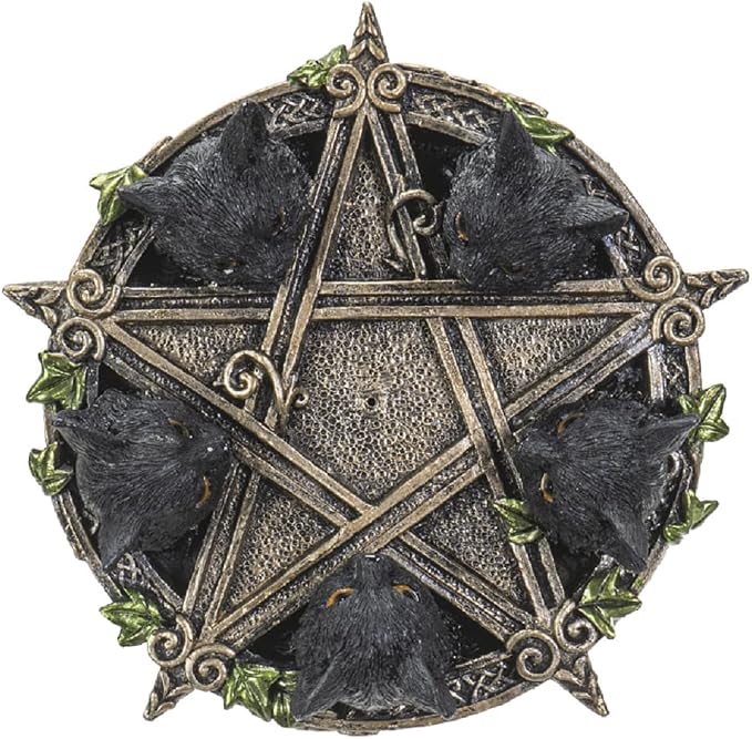 Pacific Giftware Cat Pentagram Incense Burner Holder Collectible Aroma Burner