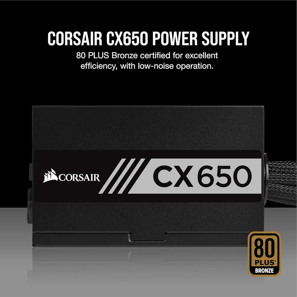 Corsair CX Series, 80 Plus Bronze Certified 650W Non-Modular Power Supply thumbnail 2
