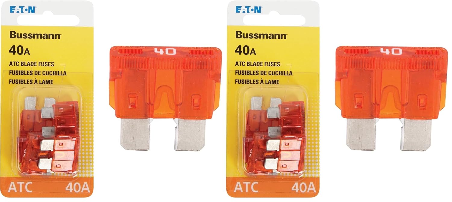 Bussmann (BP/ATC-40-RP 40 Amp ATC Blade Fuse, 5 Count (Pack of 1), Orange