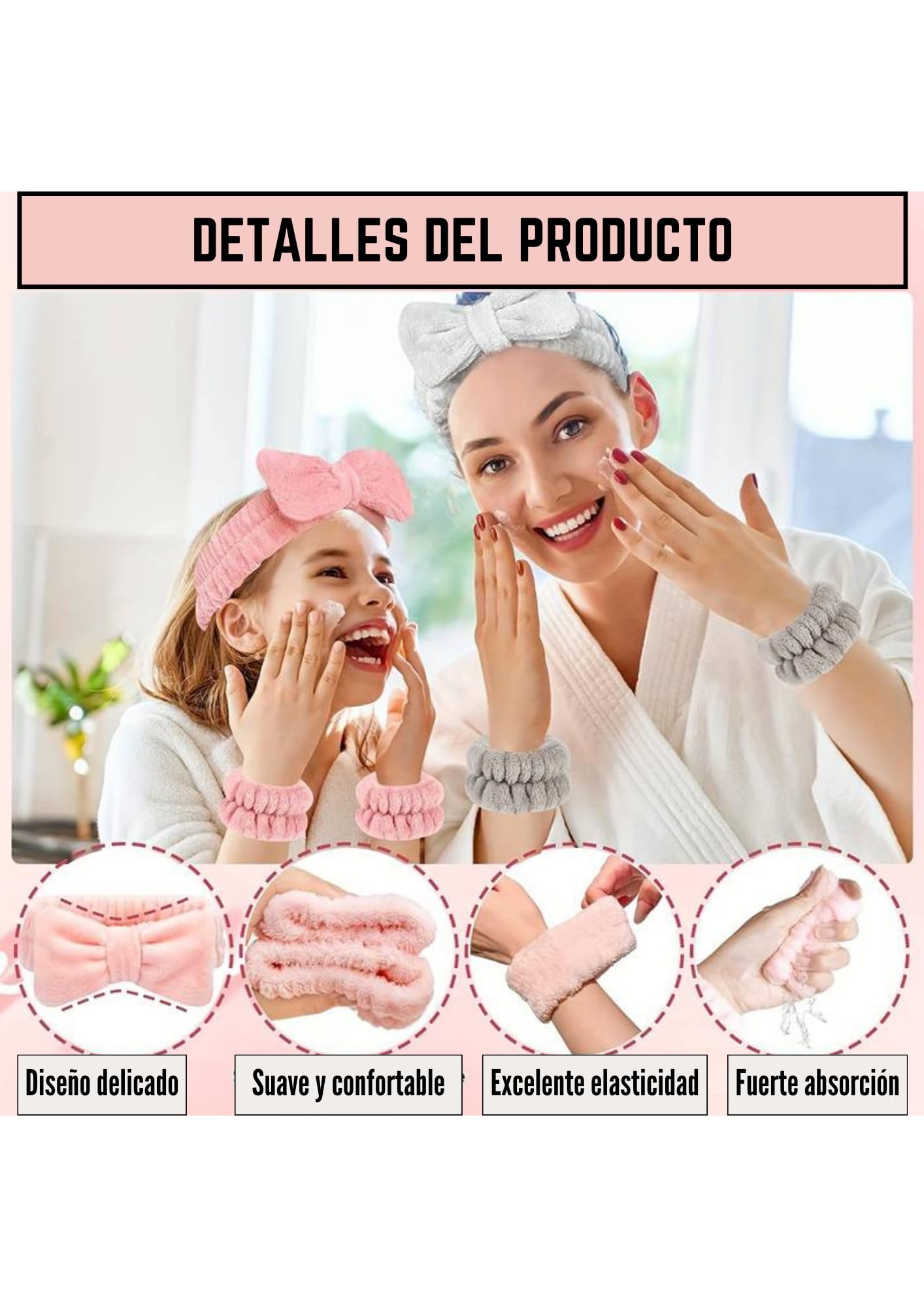 Kit Skincare Gua Sha Facial Rodillo Masajeador De Cara Ice Roller Cepillo Limpiador Rostro Diadema Maquillaje Mujer Y Muñequeras Pack Reafirmante Hielo Para La Cara Regalo San Valentin