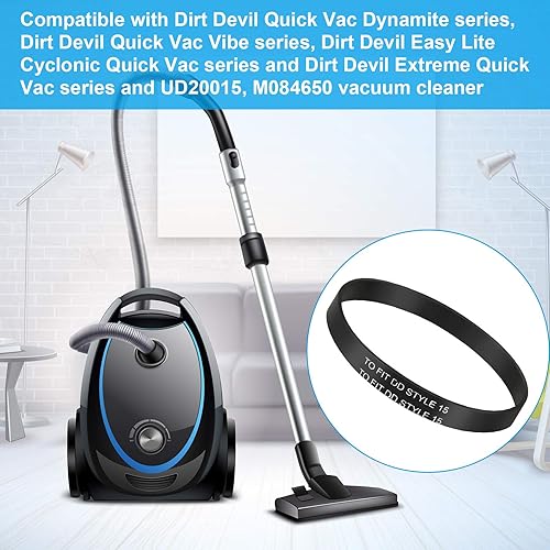 Miniatura 7 de Honoson 6 cinturones de repuesto estilo 15 compatibles con aspiradora vertical Dirt Devil Royal
