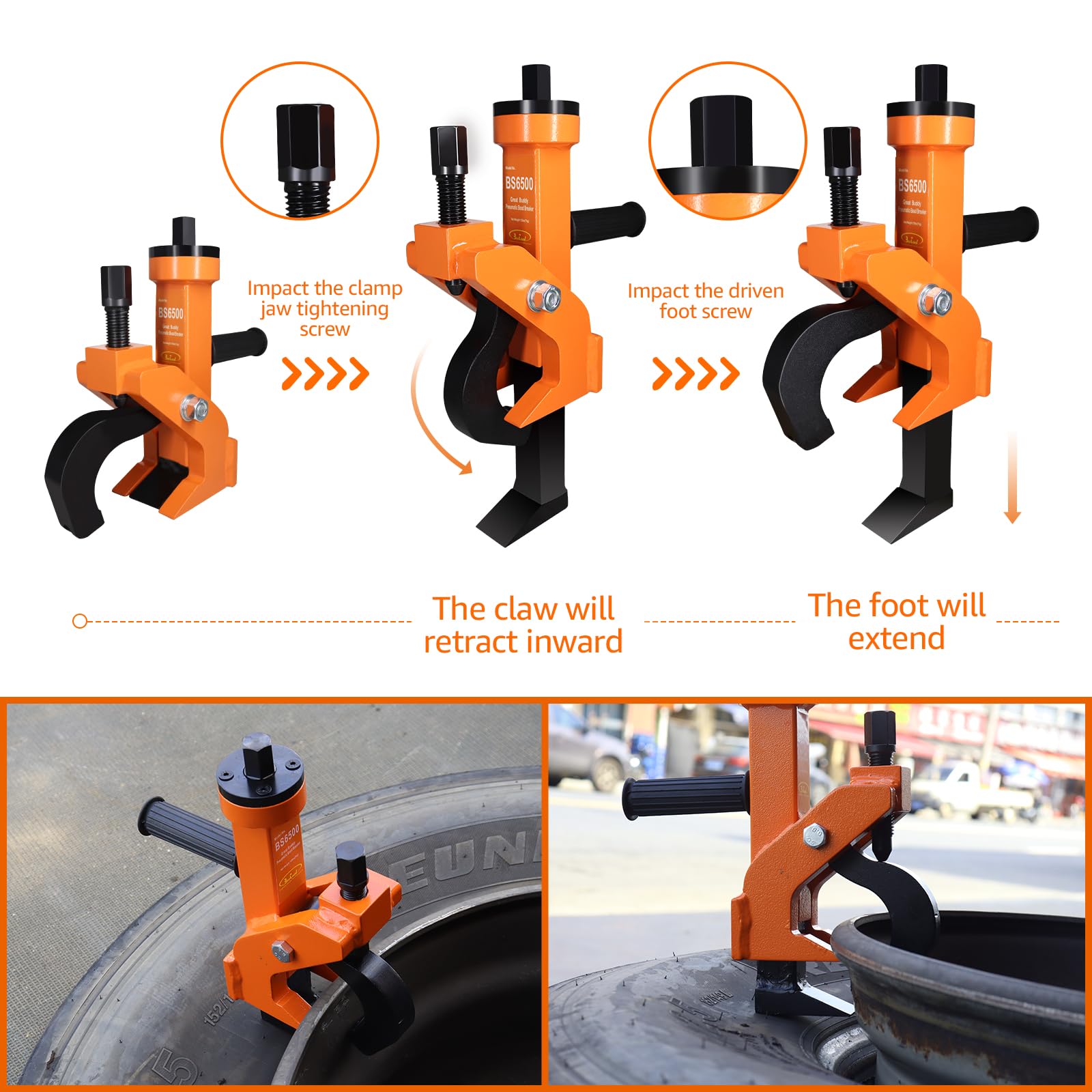 BESTOOL Pneumatic Bead Breaker Heavy Duty Tire Change Tool for Car Truck, Tractor, Mower, ATV, RV, Golf Cart