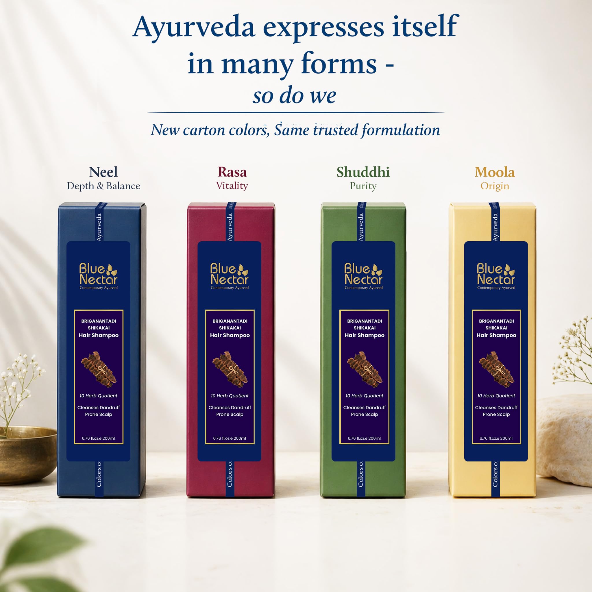 Blue Nectar Anti Dandruff and Healthy Scalp Hair Cleanser Shampoo with Bhringraj, Shikakai, Suitable for Colored Hair, Dry Frizzy Hair (200 ml)