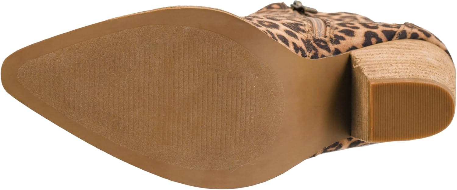 Corkys Footwear Hey Girl Womens Bar Hoppin 3.5-Inch Stacked Heel Booties, With Corkys Soft EVA insoles, An Inside zip For Easy On And Off, and Two Pull On Loops