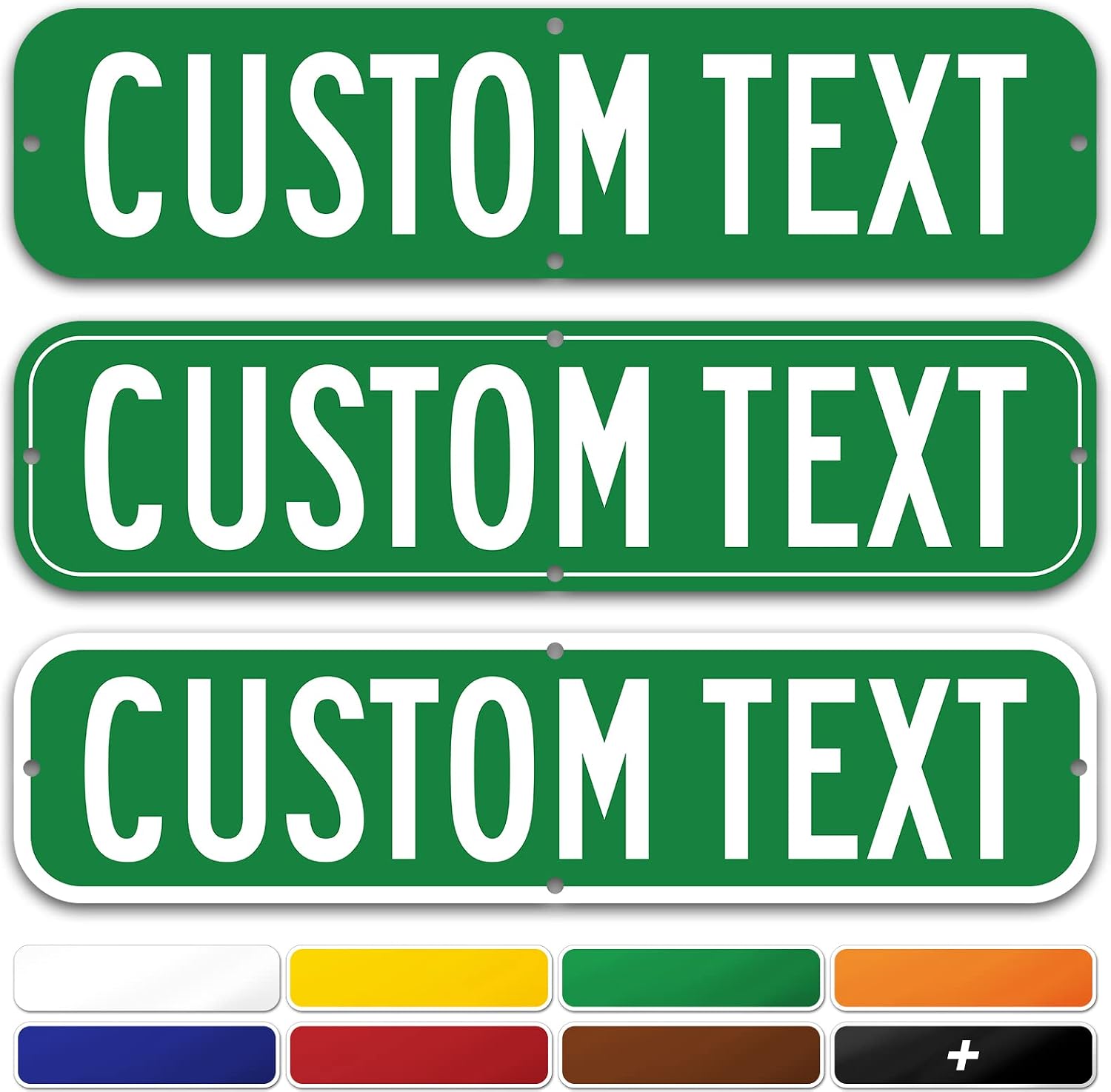 Custom Street Sign, Road Sign, Address Sign, 8 Colors, Reflective Option, Mounting Options, 6x24 Inch, Thick Rust-Free AlumaBond, USA Made by My Sign Center, (Classic)